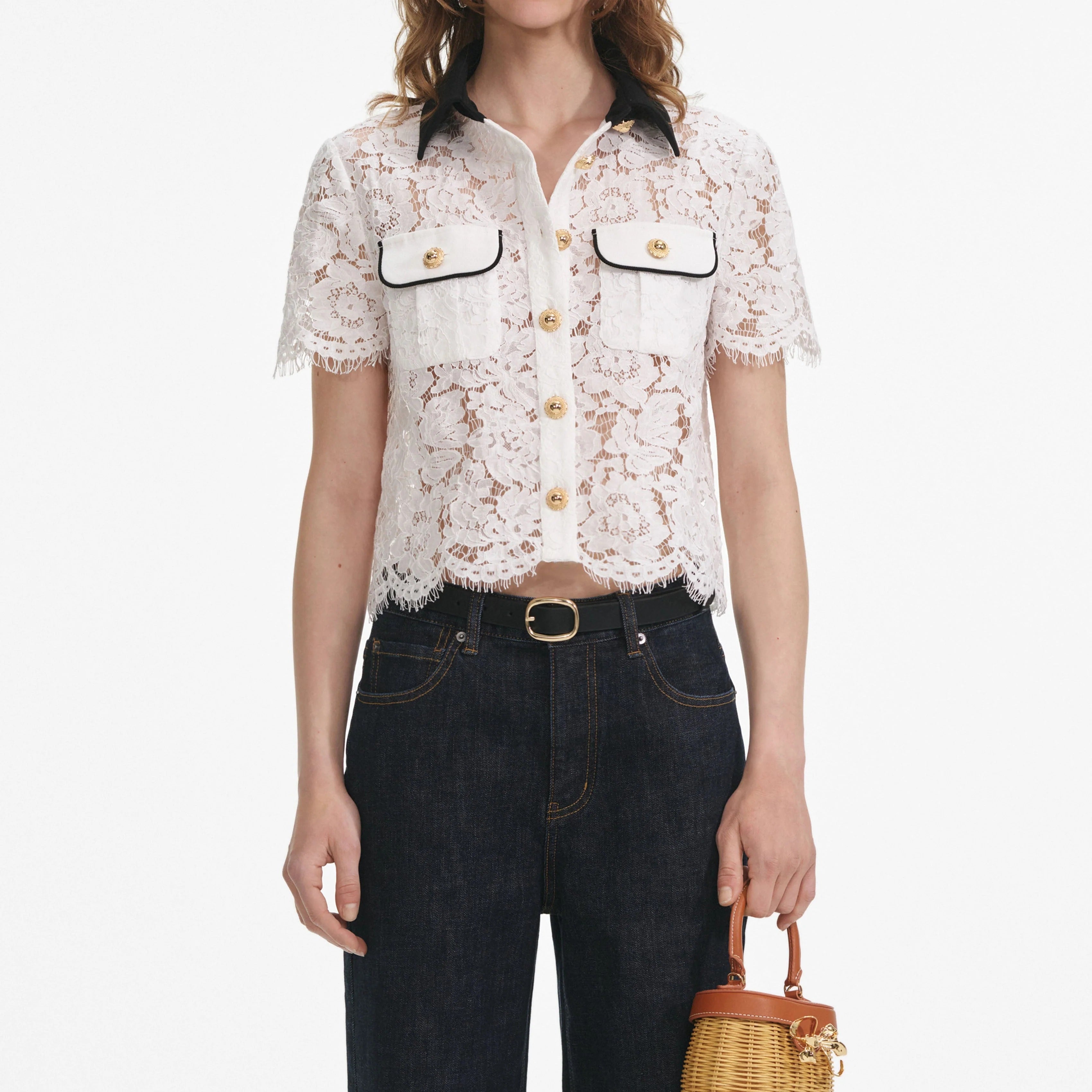 Self-portrait TOP Bianco