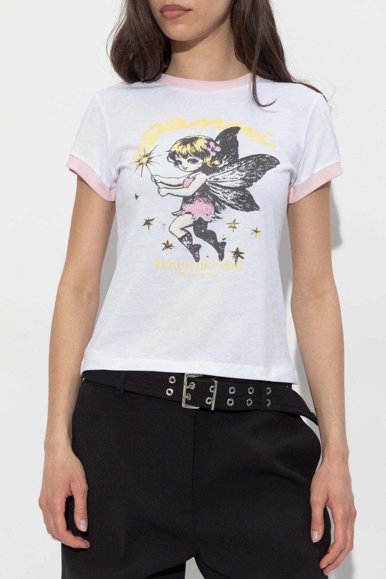 Ganni T-SHIRT Bianco