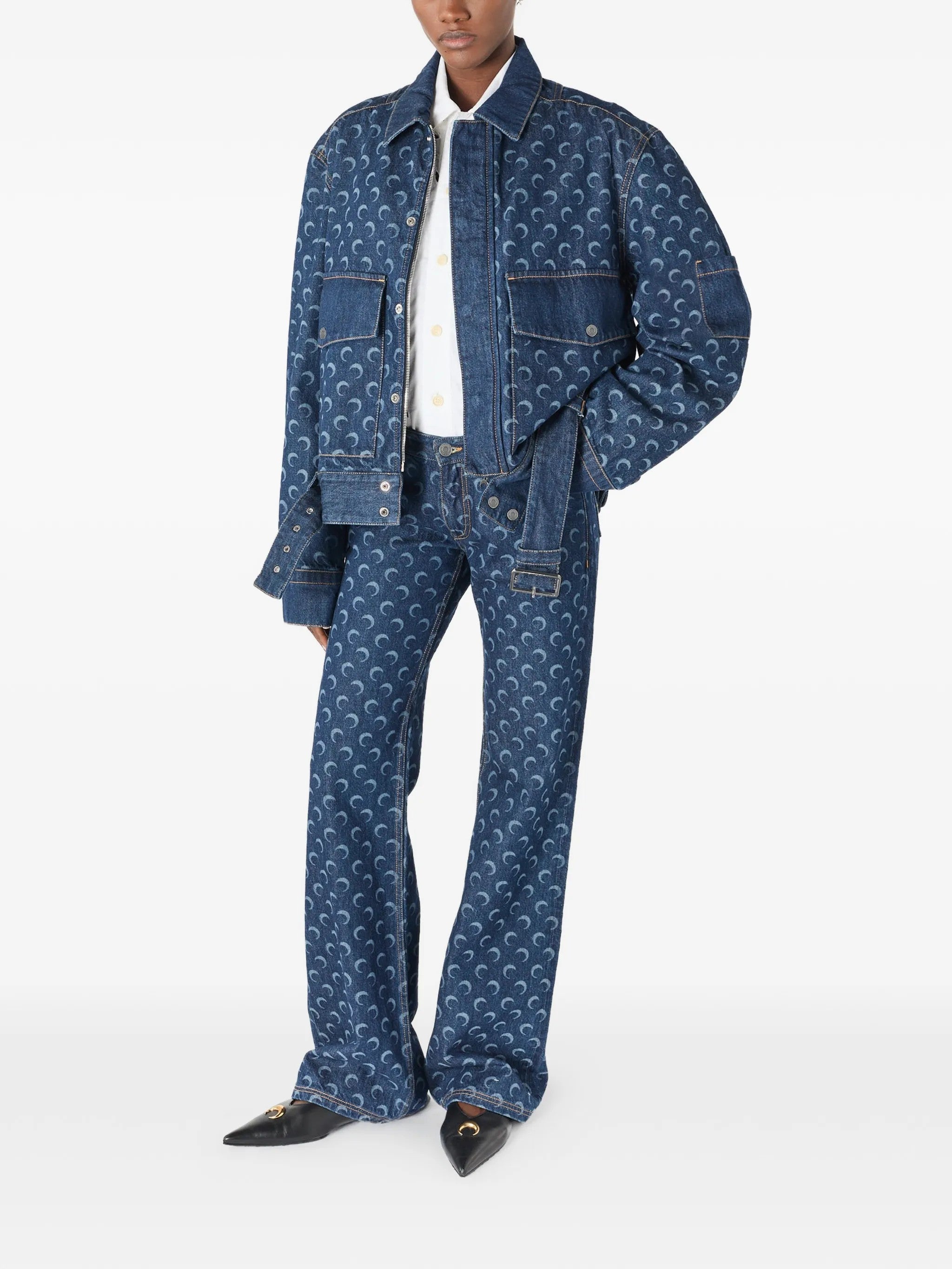 Marine Serre PANTALONI Blu