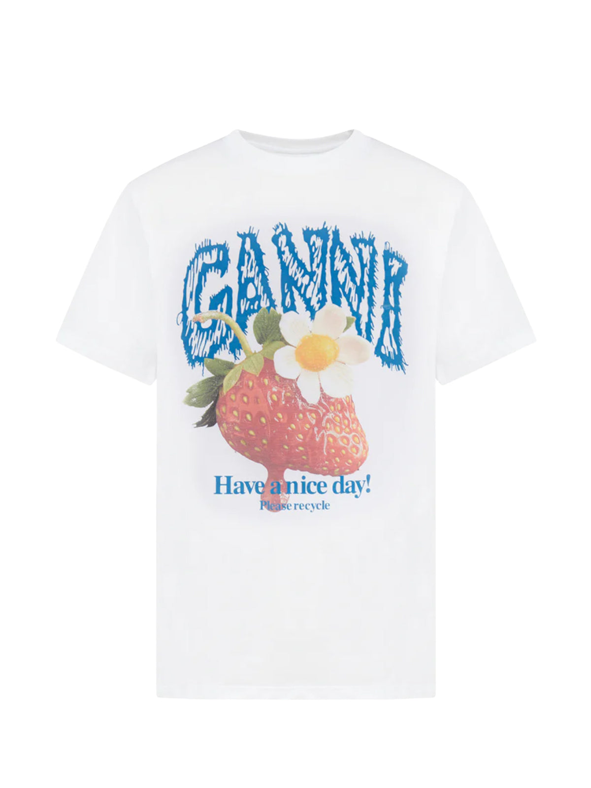 Ganni T-SHIRT Bianco
