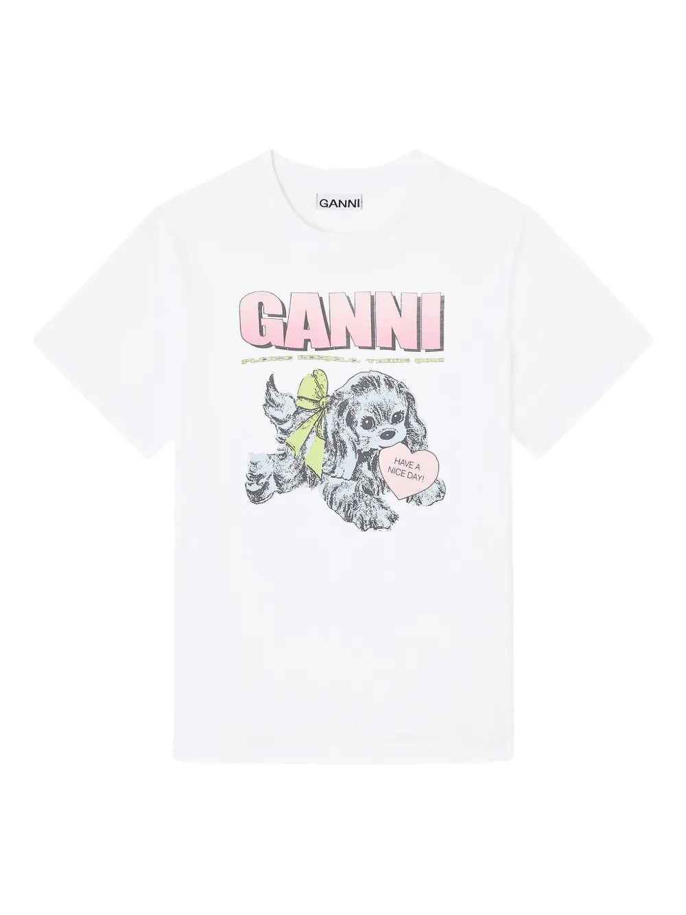 Ganni T-SHIRT Bianco