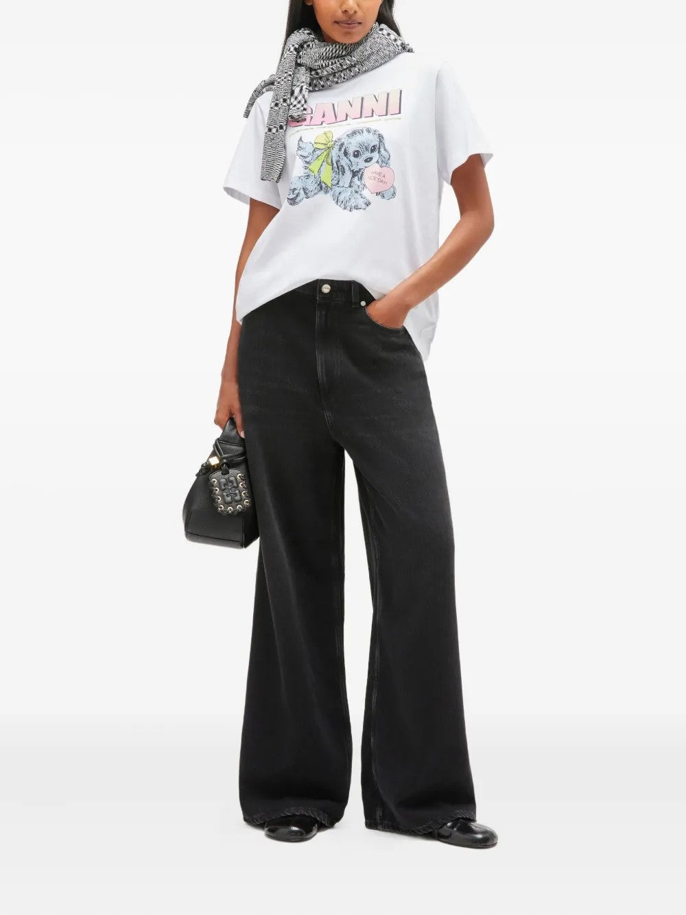 Ganni T-SHIRT Bianco