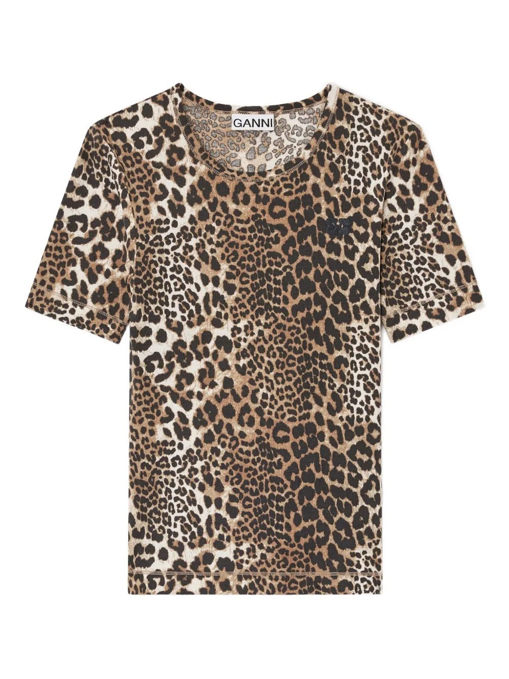Ganni T-SHIRT Marrone