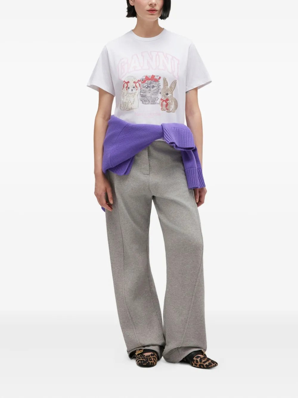 Ganni T-SHIRT Bianco