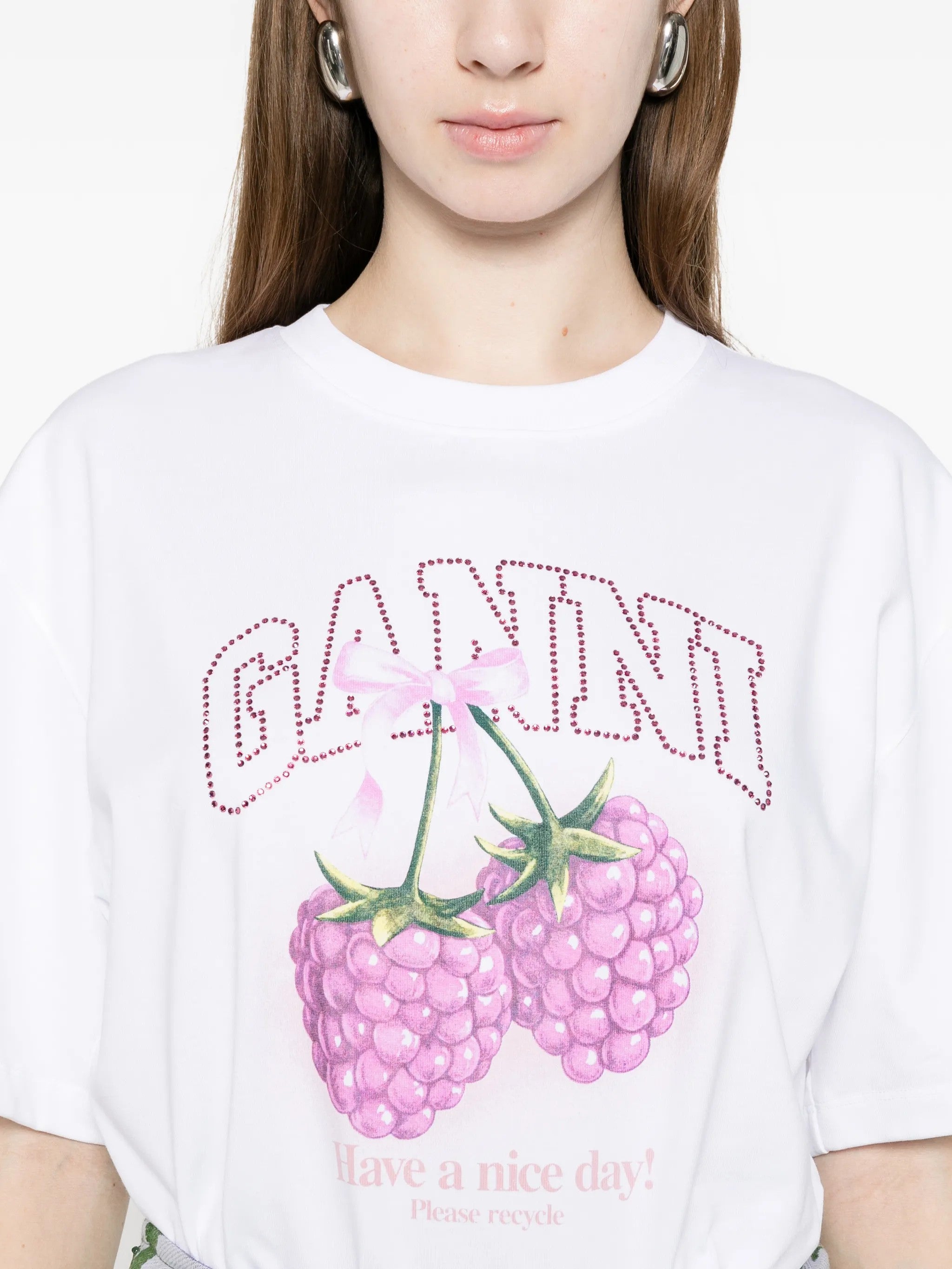 Ganni T-SHIRT Bianco