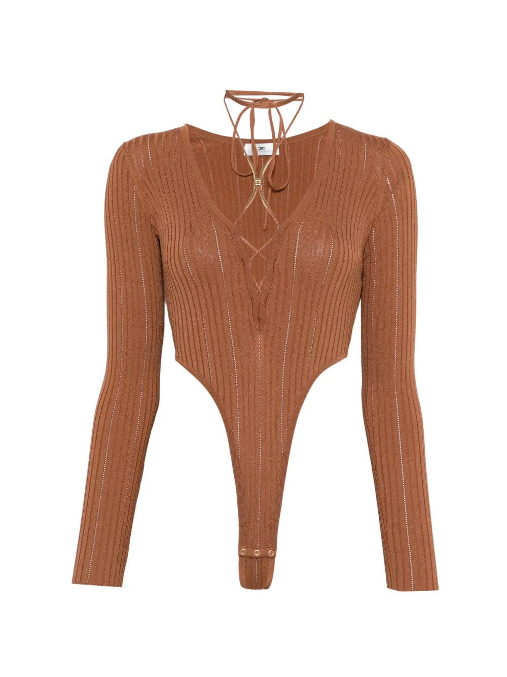 Elisabetta Franchi - Top Brown and Black for Women