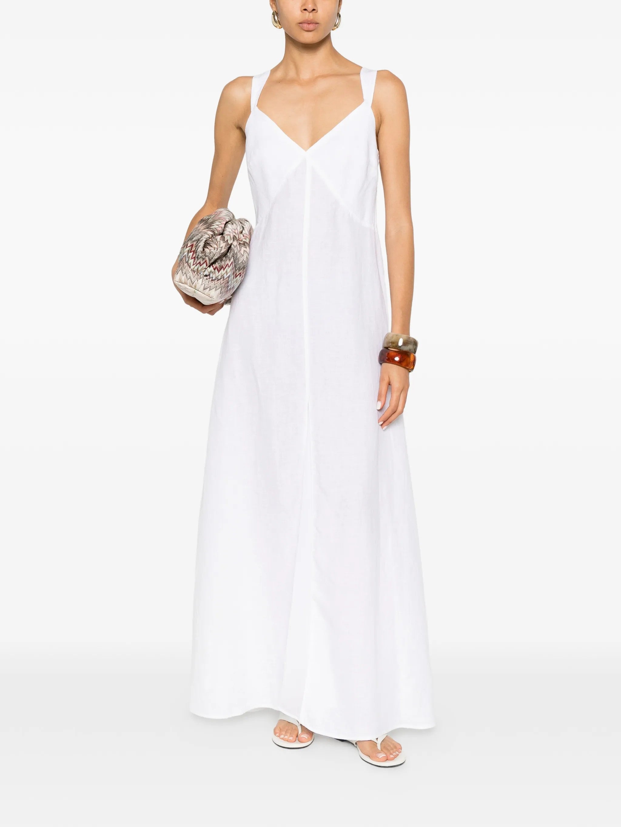 120% Lino VESTITI Bianco