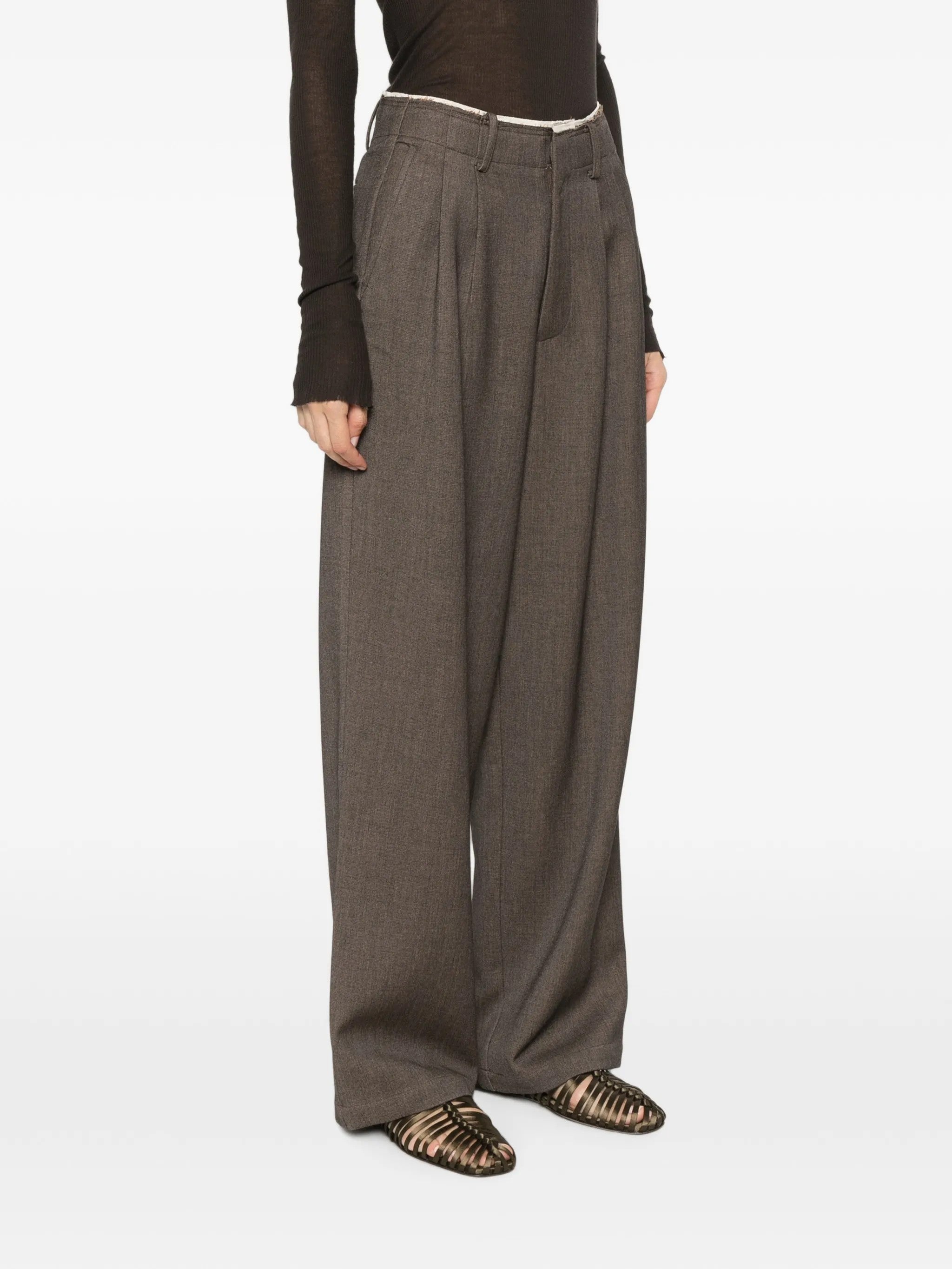 Eleh PANTALONI Marrone