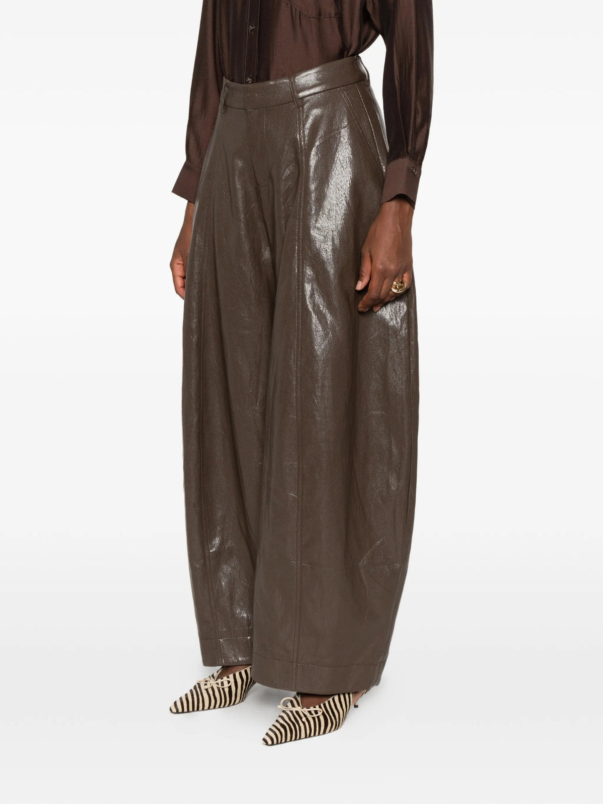 Eleh PANTALONI Marrone