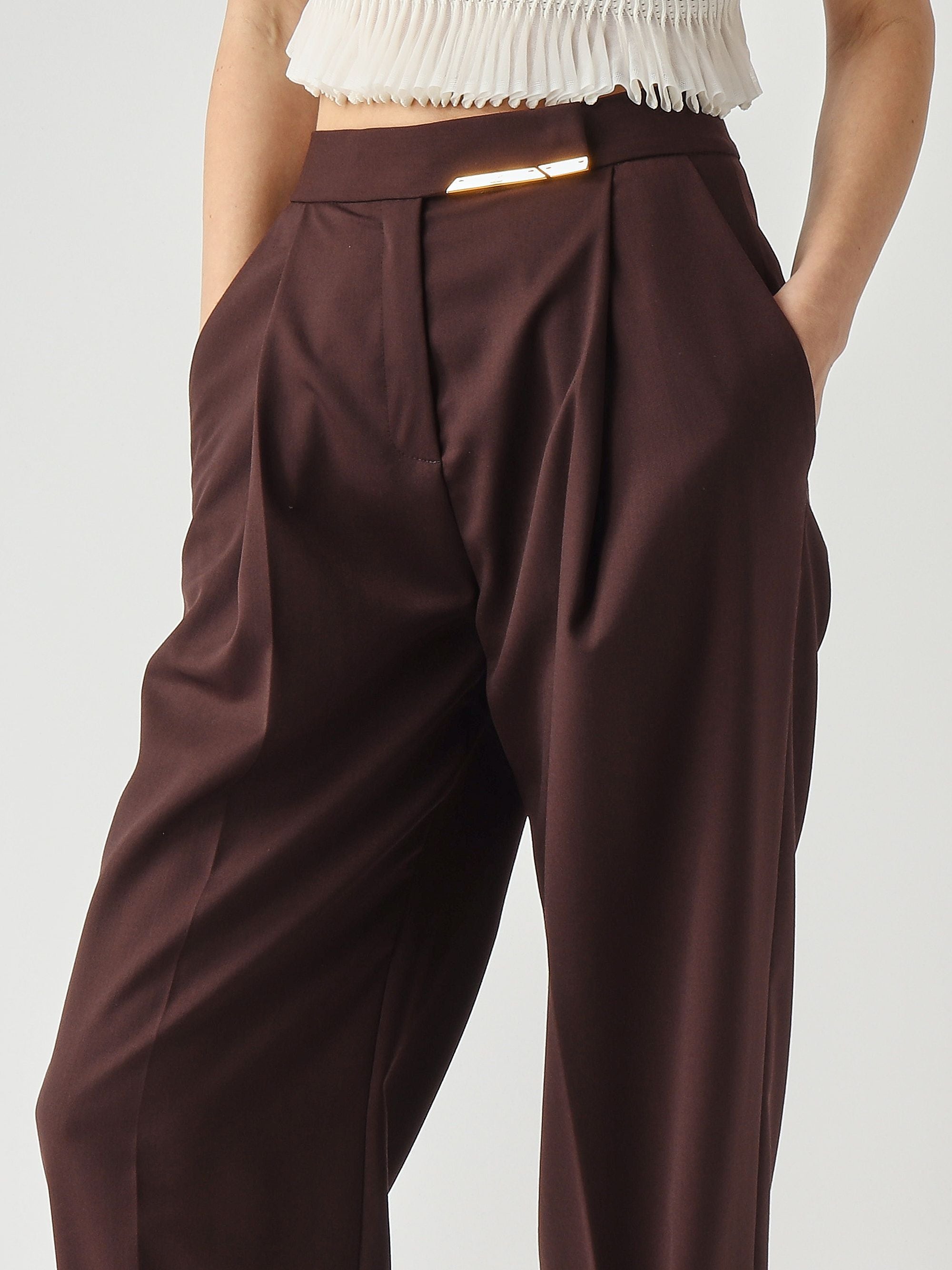 Elisabetta Franchi PANTALONI Marrone