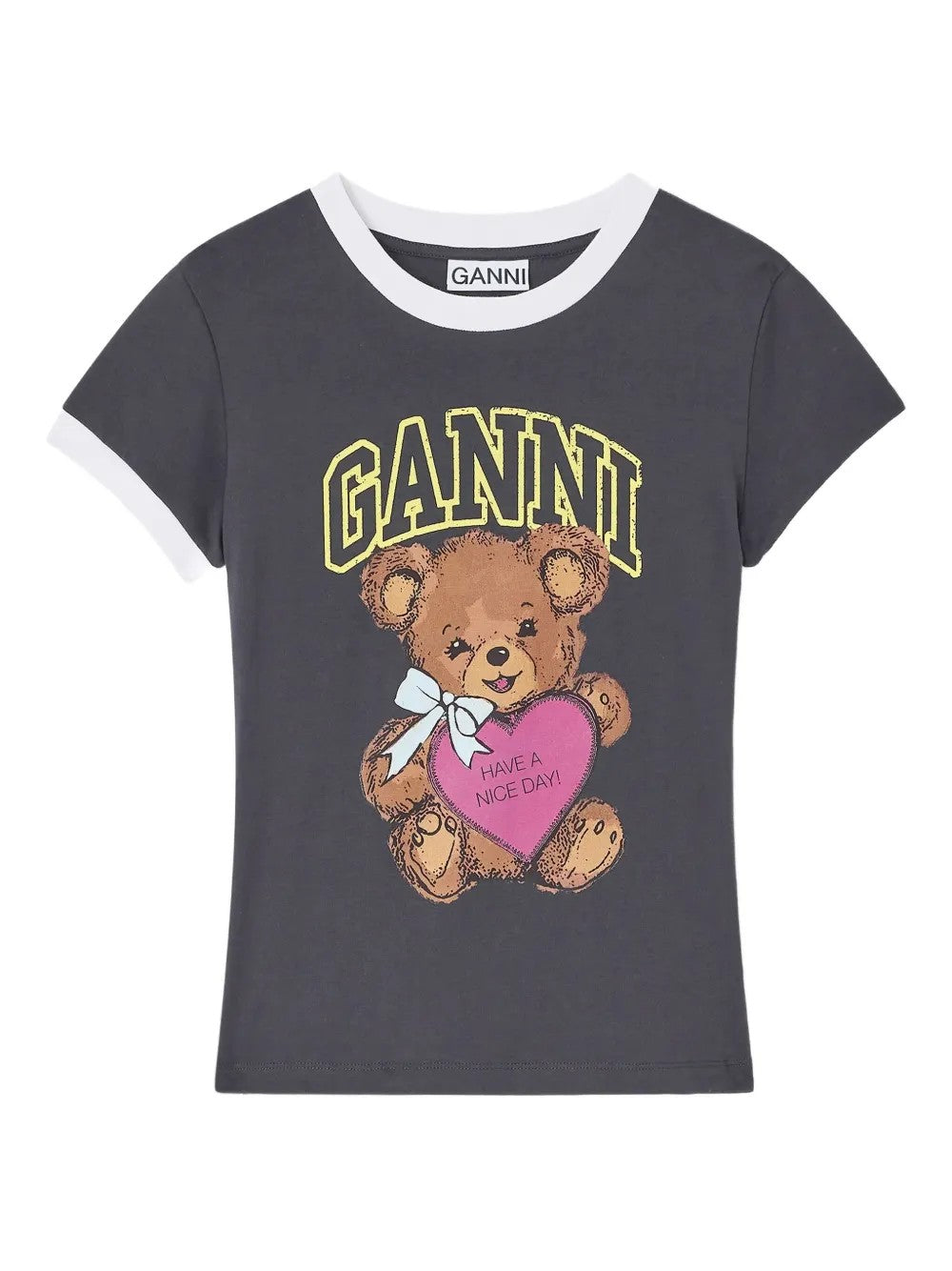 Ganni T-SHIRT Grigio
