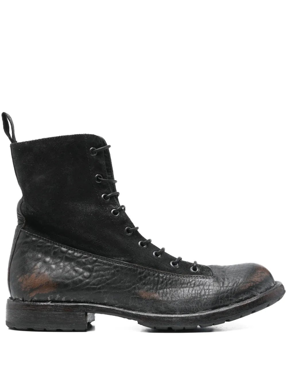 Steve Madden Troopah-c Anfibi Uomo – Pelle, Lacci E Cerniera Interna, Suola In Gomma, Punta Rotonda
