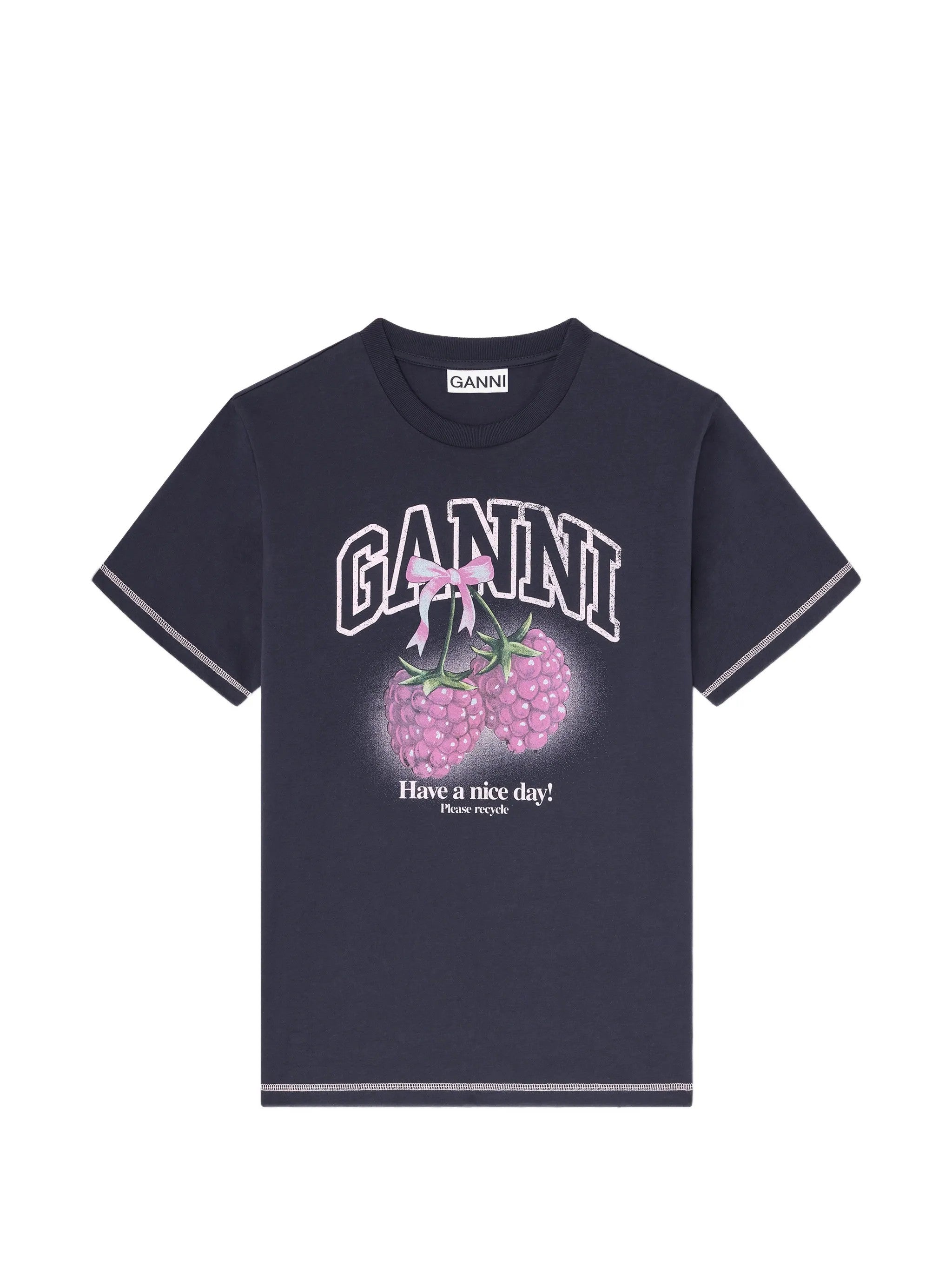 Ganni T-SHIRT Blu