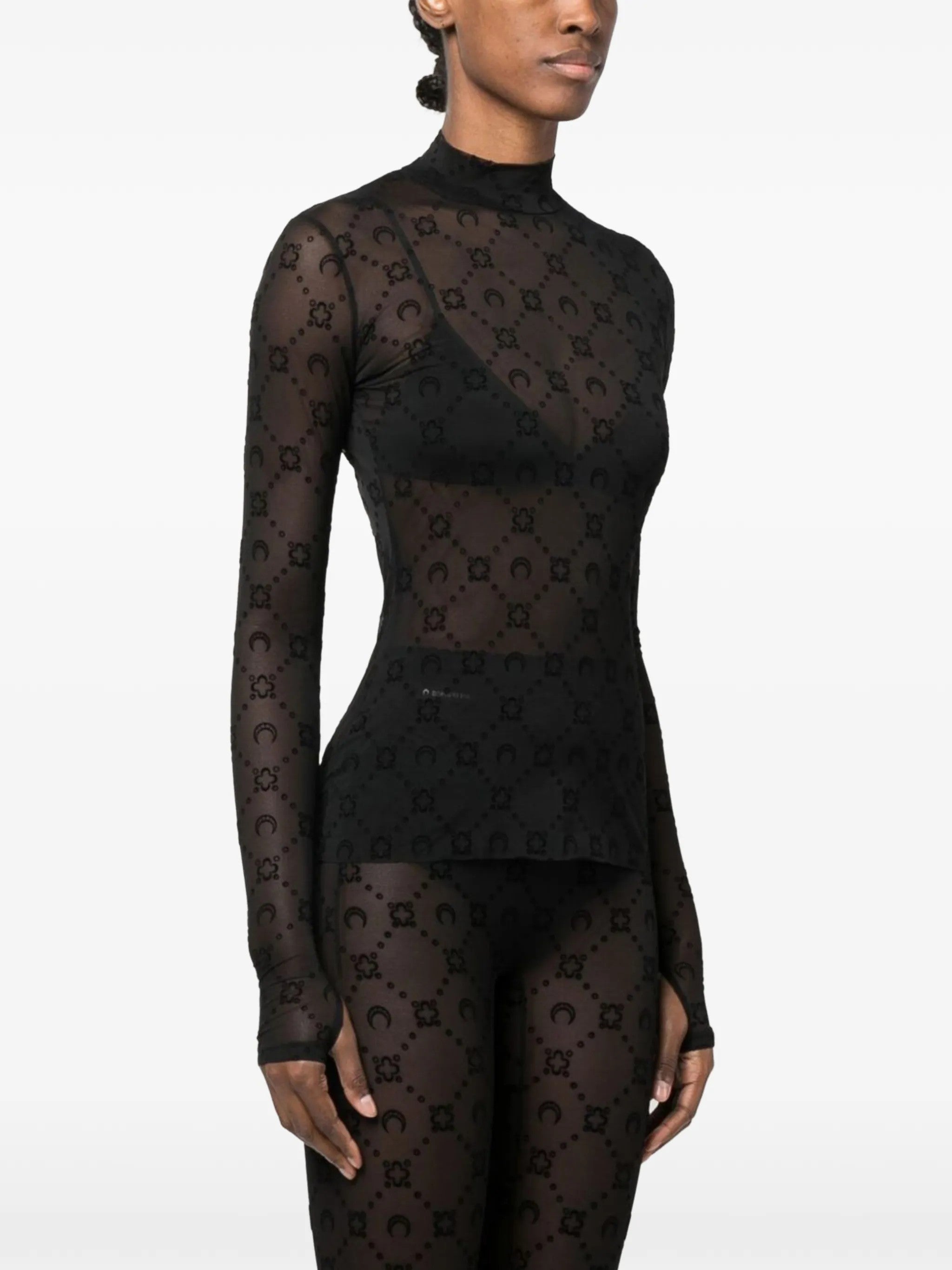Marine Serre TOP Nero
