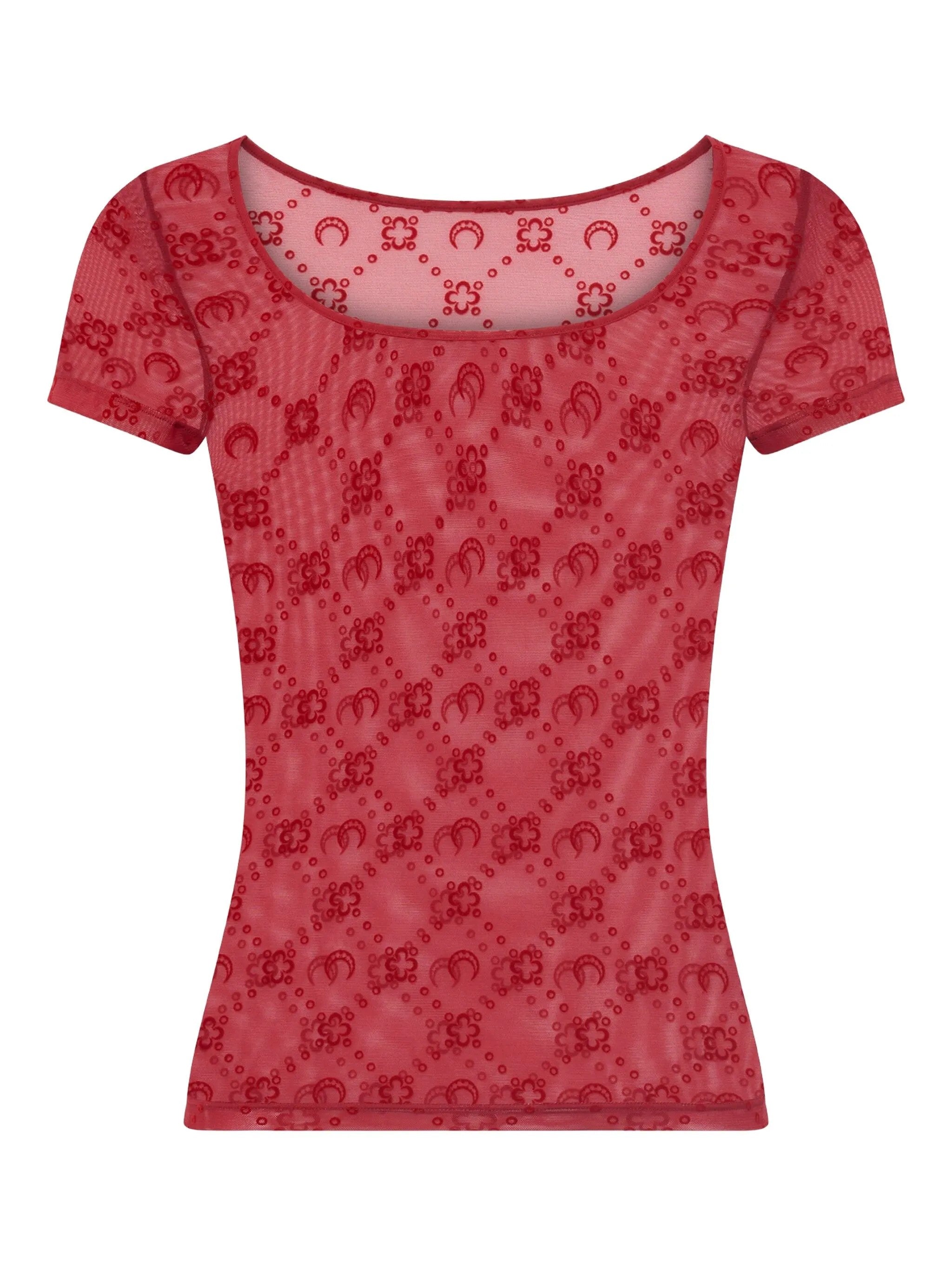 Marine Serre T-SHIRT Rosso