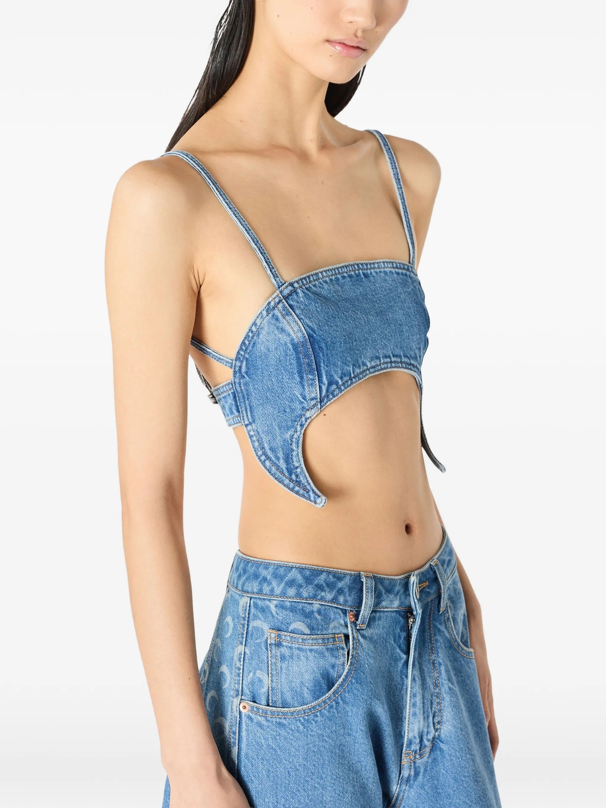 Marine Serre TOP Blu