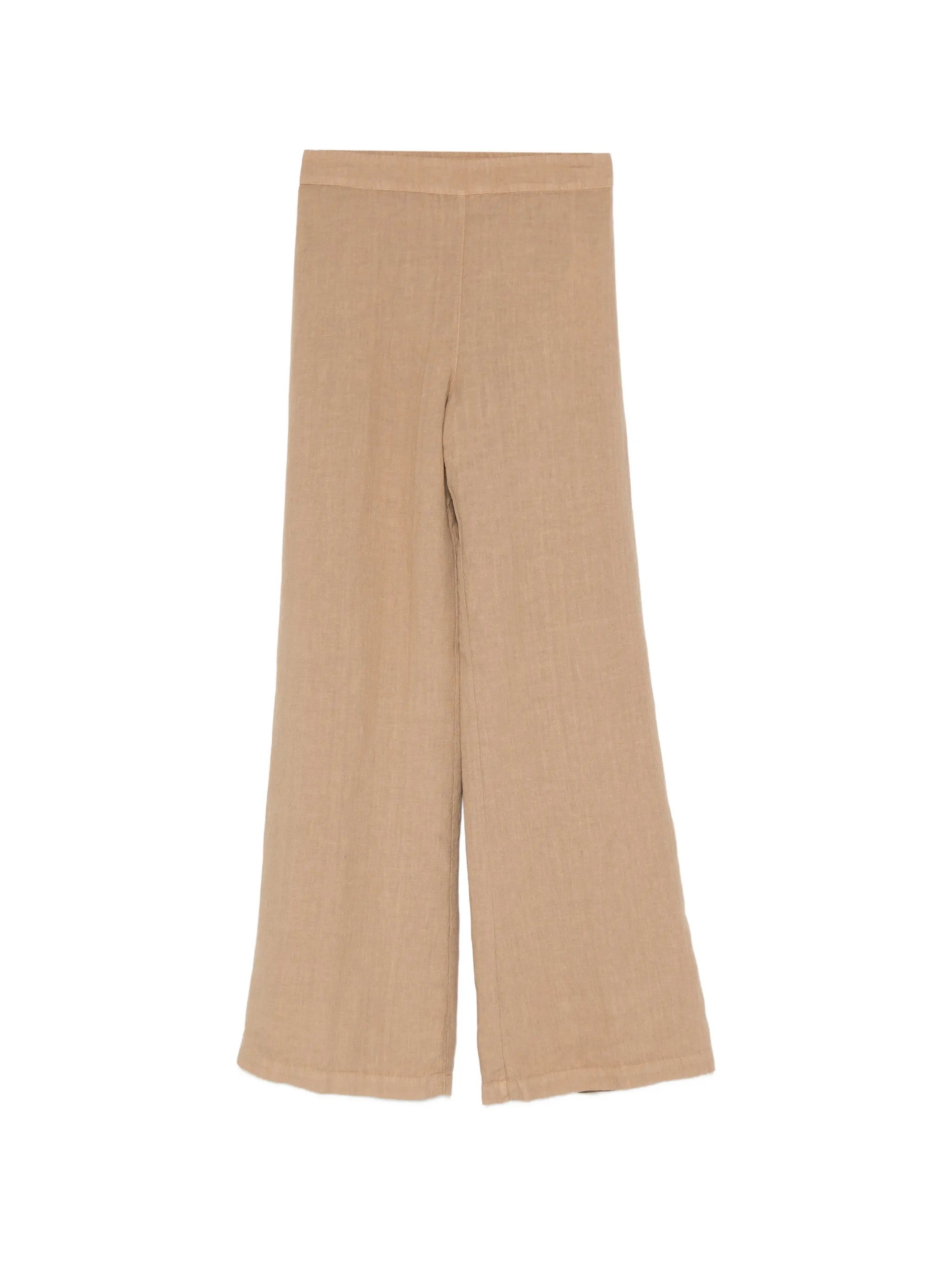 120% Lino PANTALONI Marrone