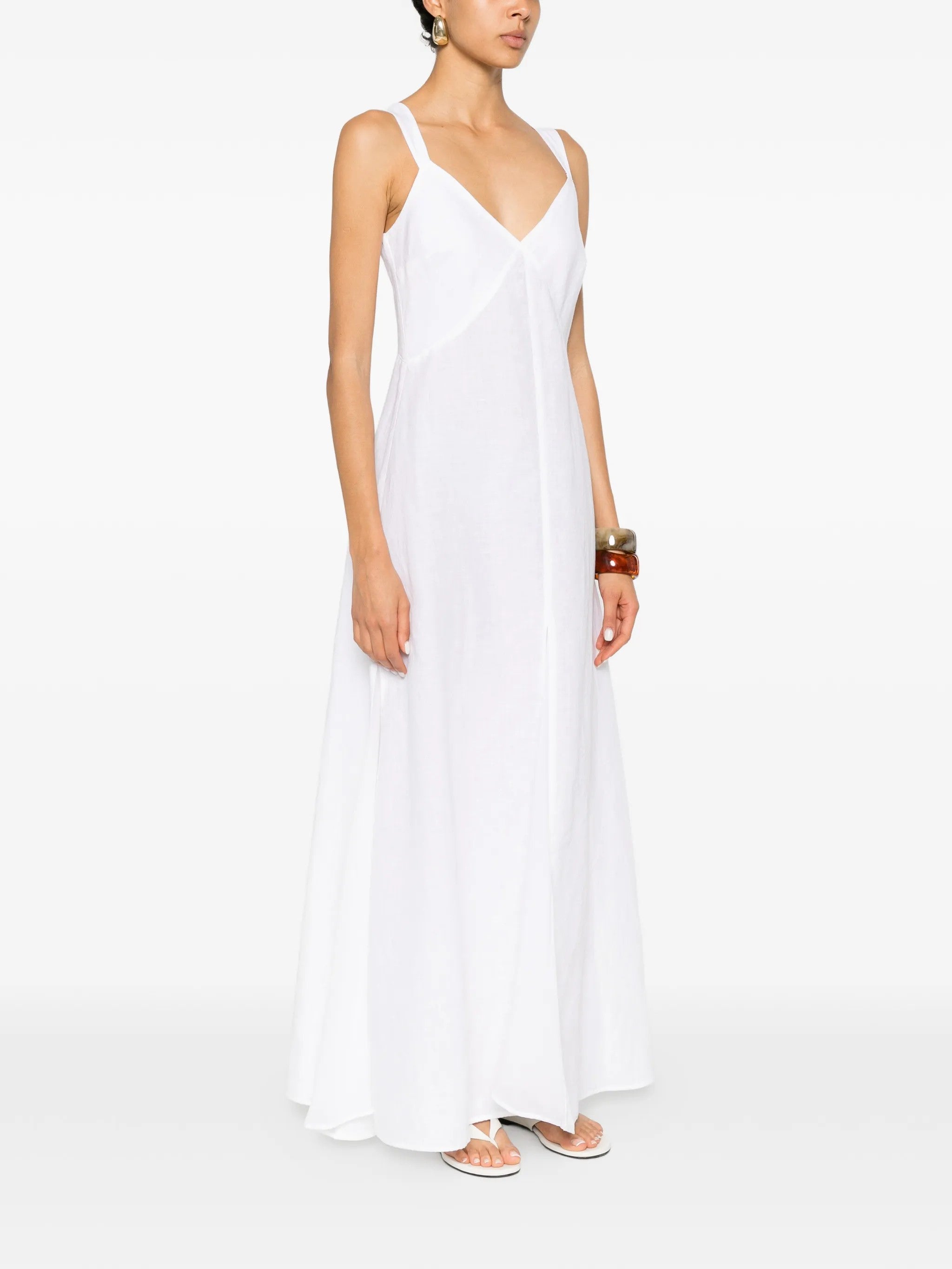 120% Lino VESTITI Bianco