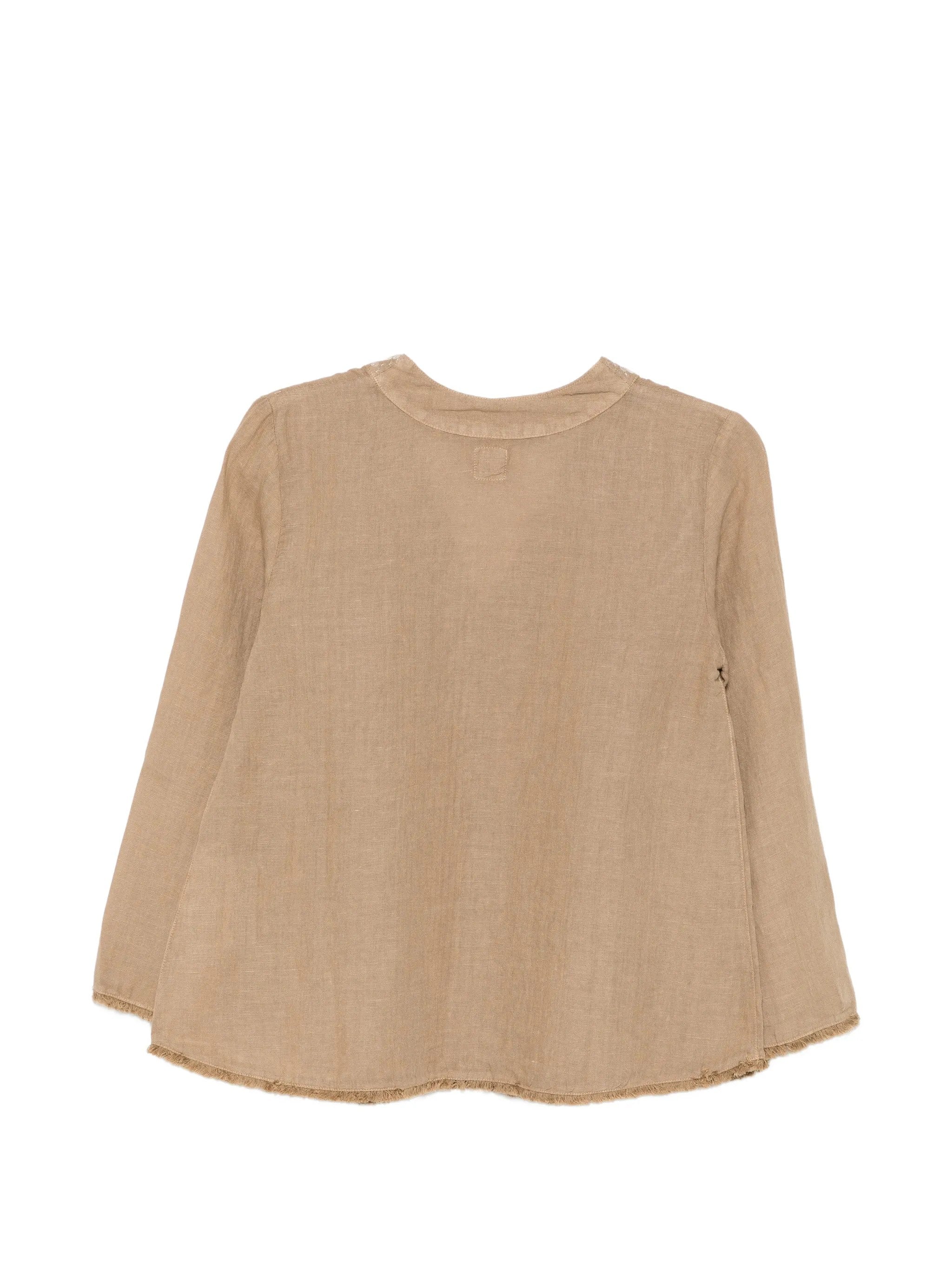 120% Lino CAMICIE Marrone