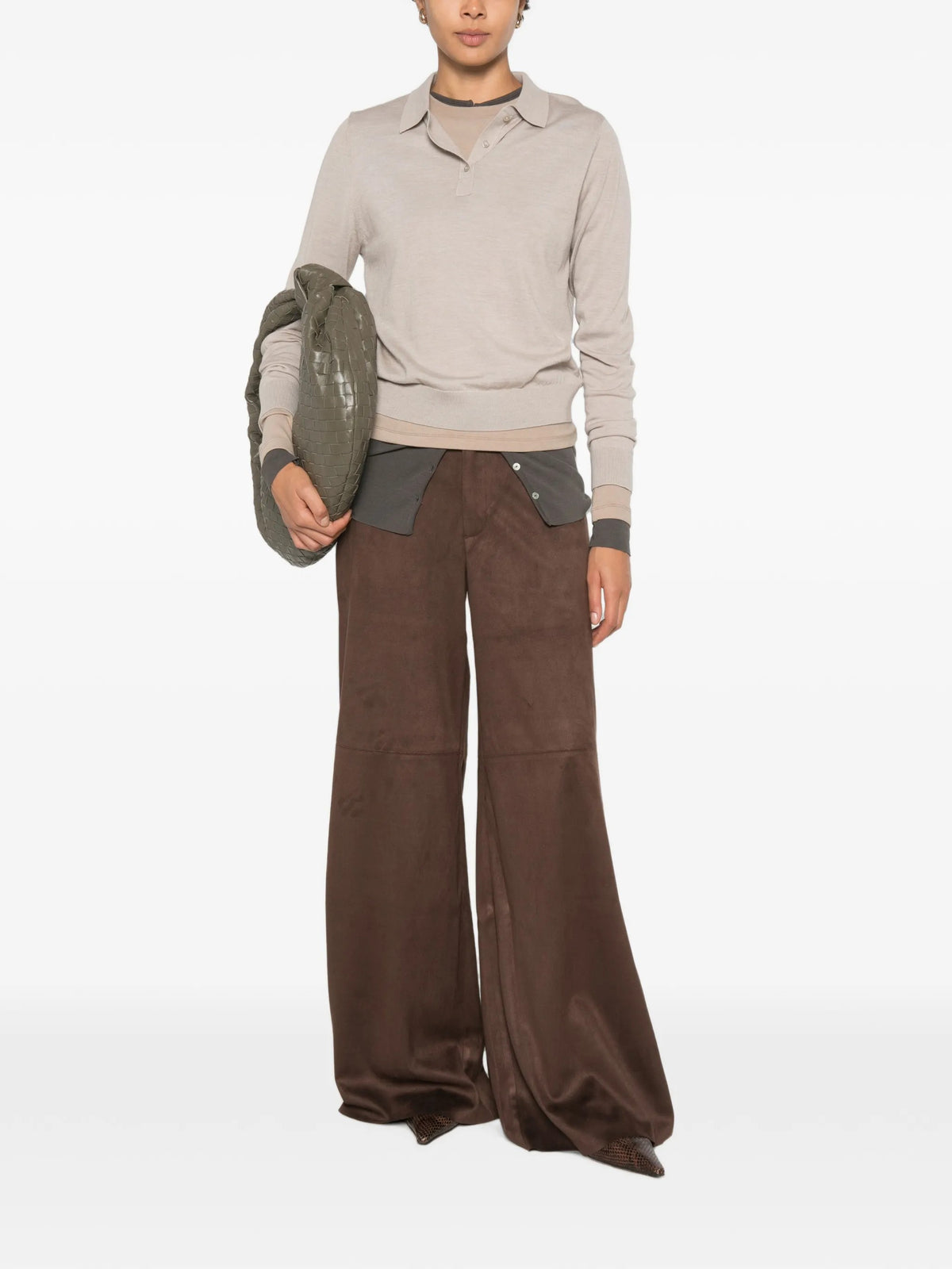 Eleh PANTALONI Marrone